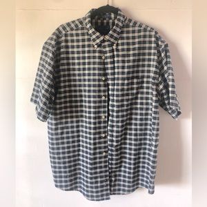 Men’s L Neck 17 Button Down Check Shirt Cabincore Eclectic Grandpa Comfort Game